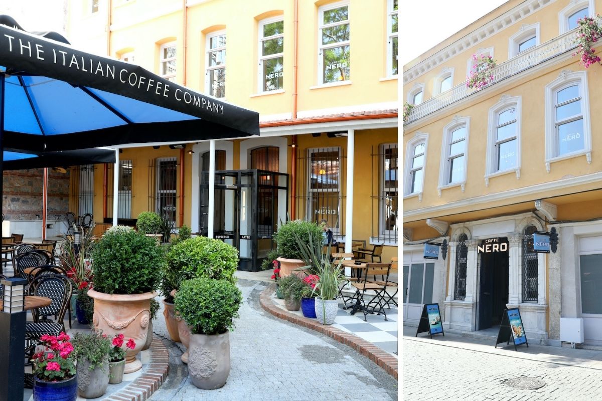 En yeni Caffè Nero, Beşiktaş Çarşısı’ndaki Tarihi Rum Okulu Binasında açıldı