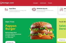Yeni online yemek sipariş sitesi Acmiyiz.com yayında
