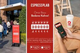 Espressolab, “Ömür Boyu Bedava Kahve” kampanyası başlatıyor